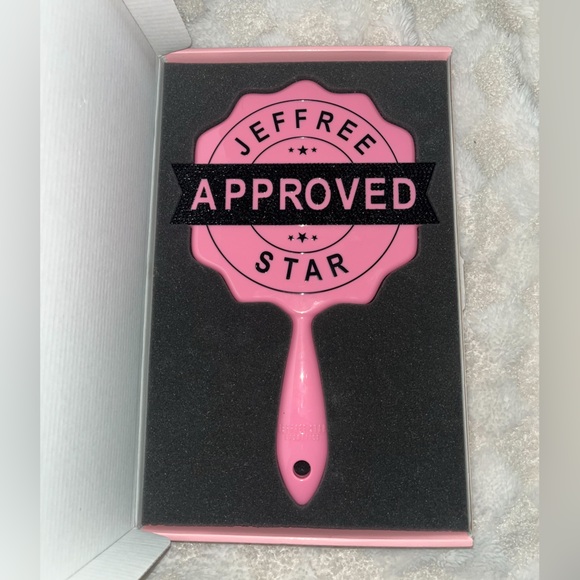 Jeffree Star Other - NIB! Customized Pink + Black ‘Jeffree Star Approved’ Hand Mirror